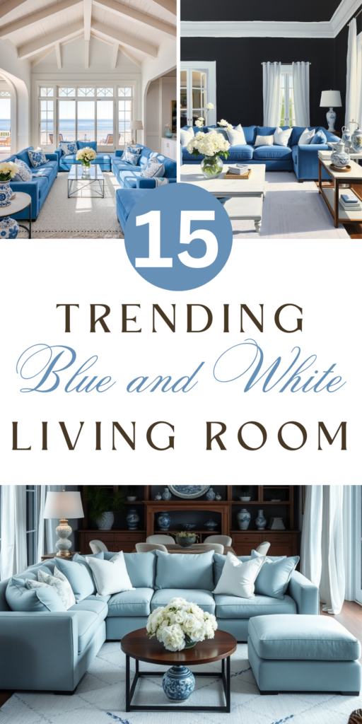 blue and white living room trends in 2025