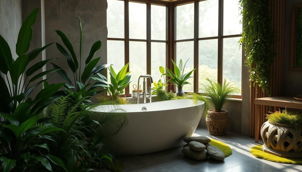 botanical bathroom decor