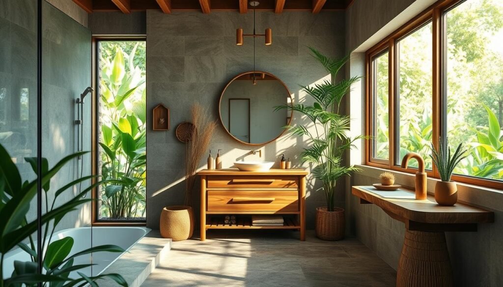 natural materials bathroom