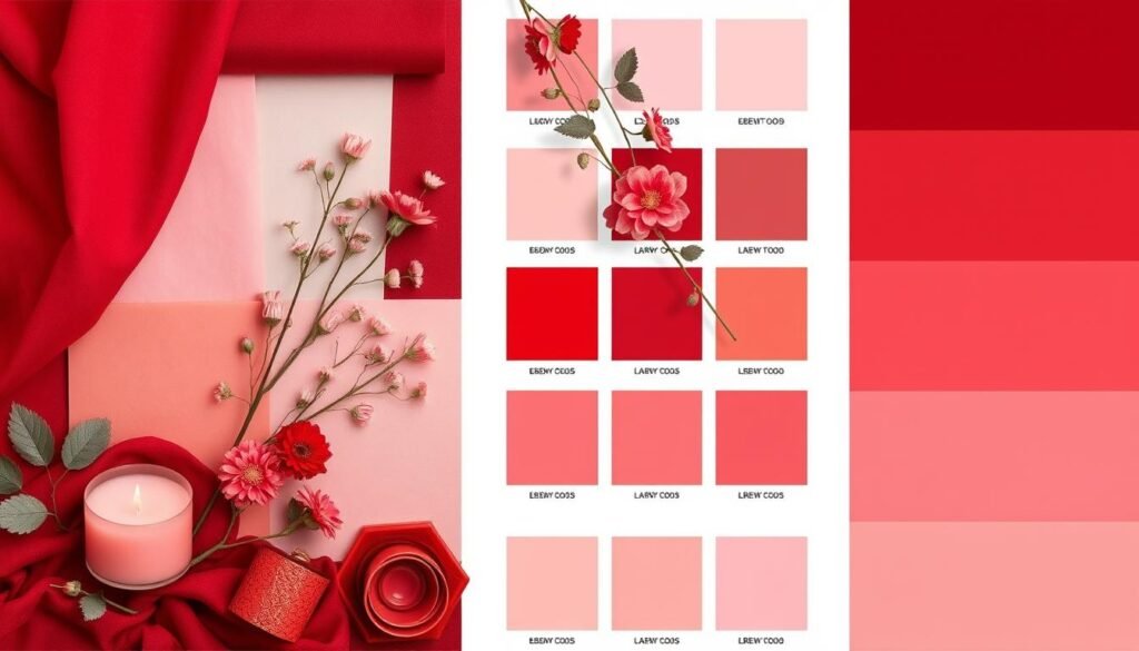 red and pink color palette