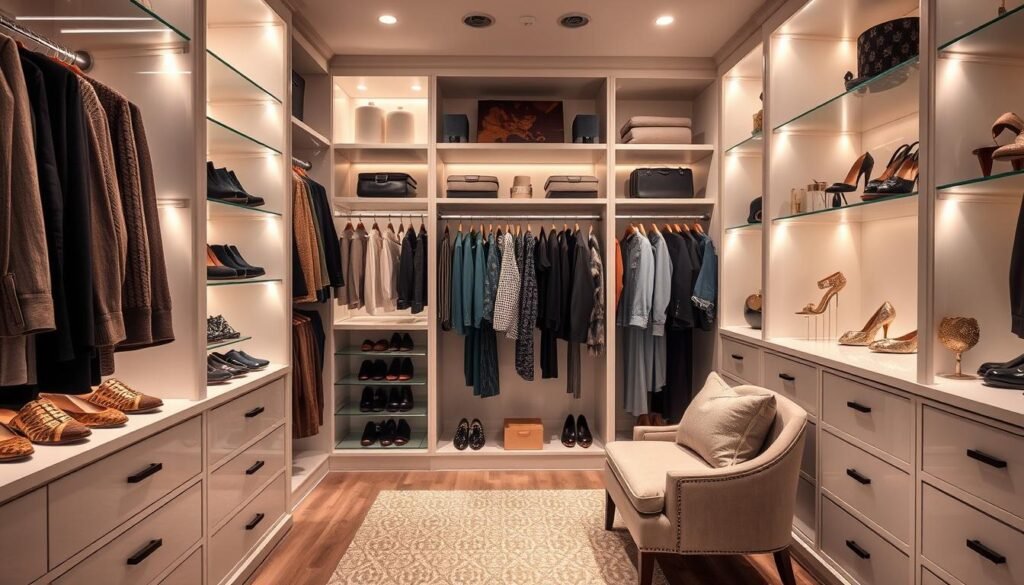 walk-in closet organization